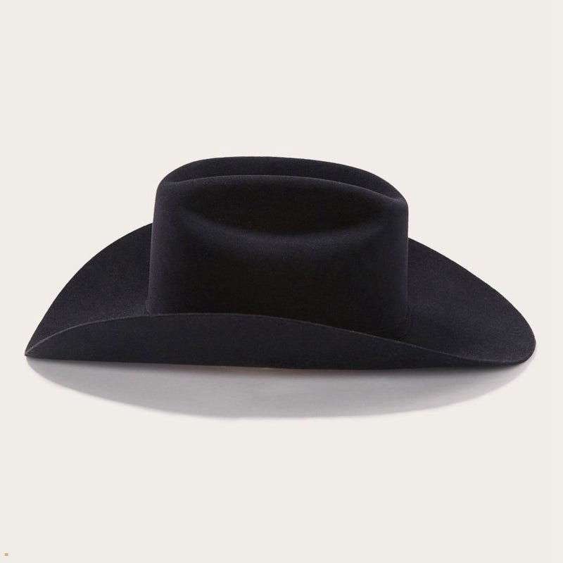 Black Stetson El Patron 48 Premier 30x Men's Cowboy Hats | UK 05TEWOSNQ