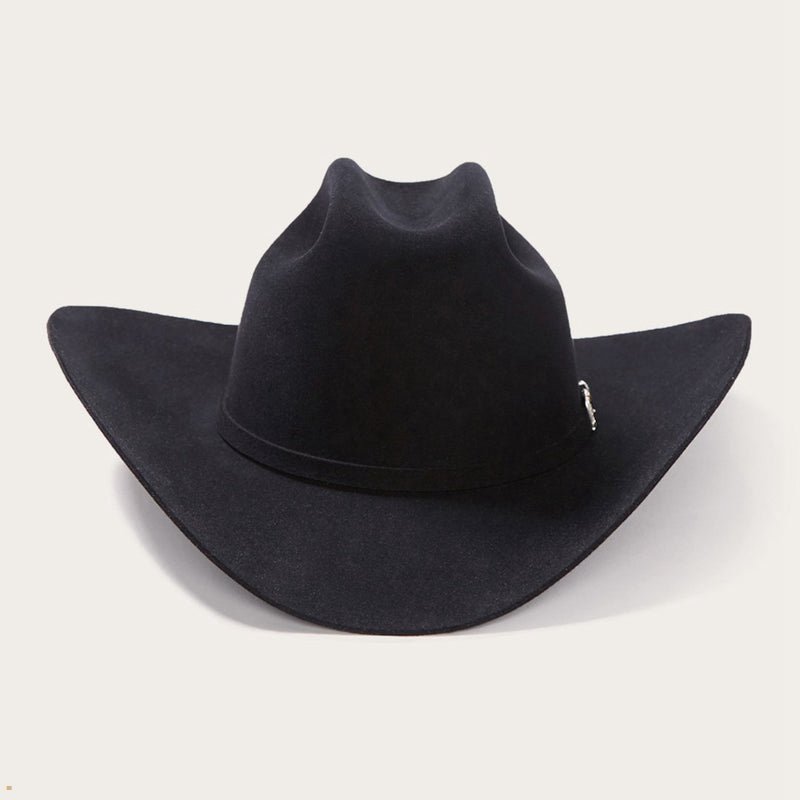 Black Stetson El Patron 48 Premier 30x Men\'s Cowboy Hats | UK 05TEWOSNQ