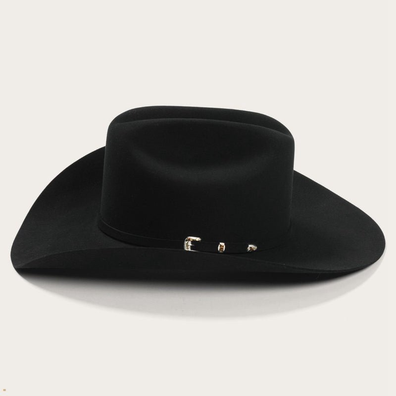 Black Stetson El Patron 75 Premier 30x Men's Cowboy Hats | UK 60HVNDCUY