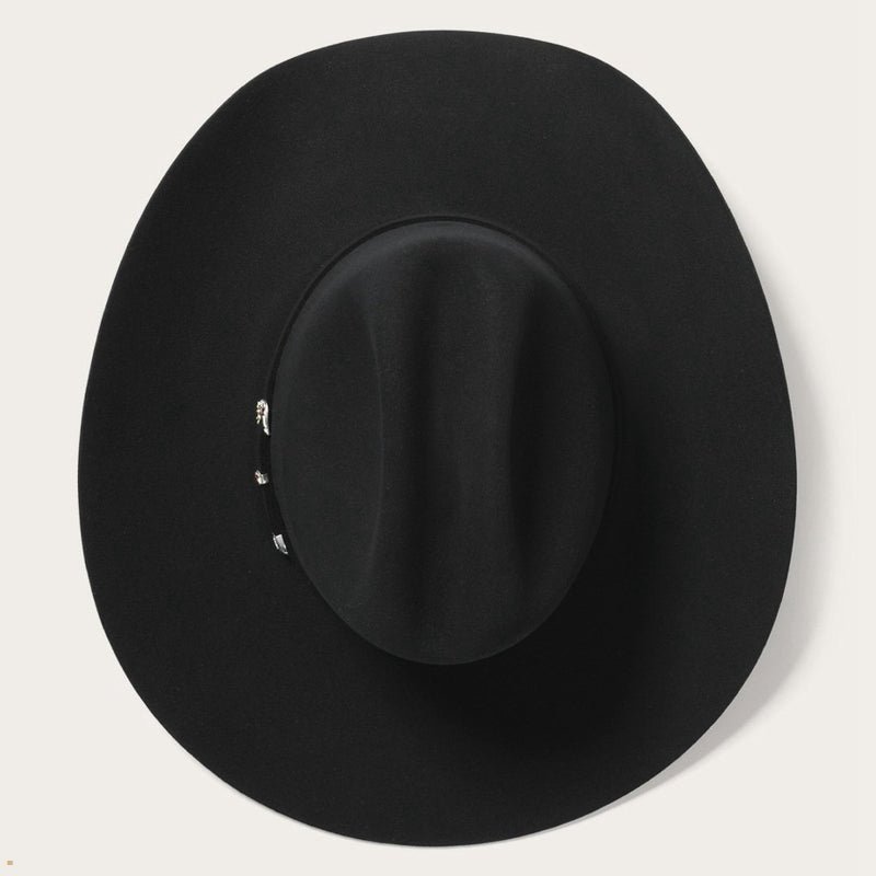 Black Stetson El Patron 75 Premier 30x Men's Cowboy Hats | UK 60HVNDCUY