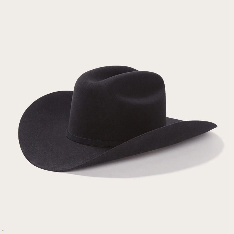 Black Stetson El Presidente 100x Premier Women's Cowboy Hats | UK 10AYOMCBQ