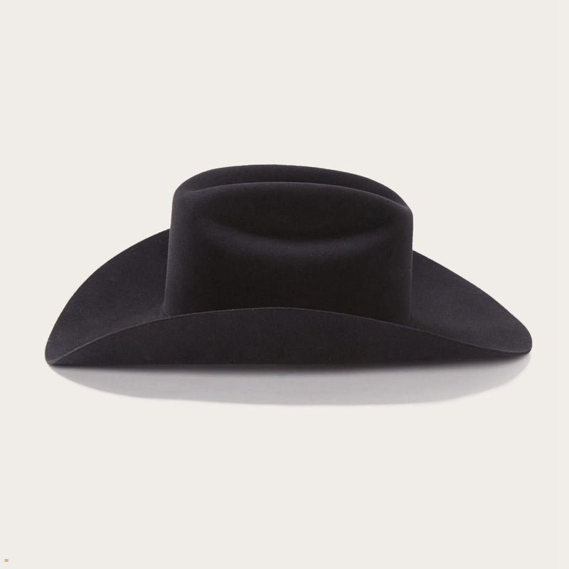 Black Stetson El Presidente 100x Premier Women's Cowboy Hats | UK 10AYOMCBQ