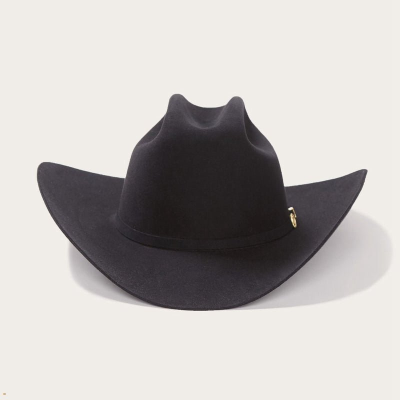 Black Stetson El Presidente 100x Premier Women\'s Cowboy Hats | UK 10AYOMCBQ