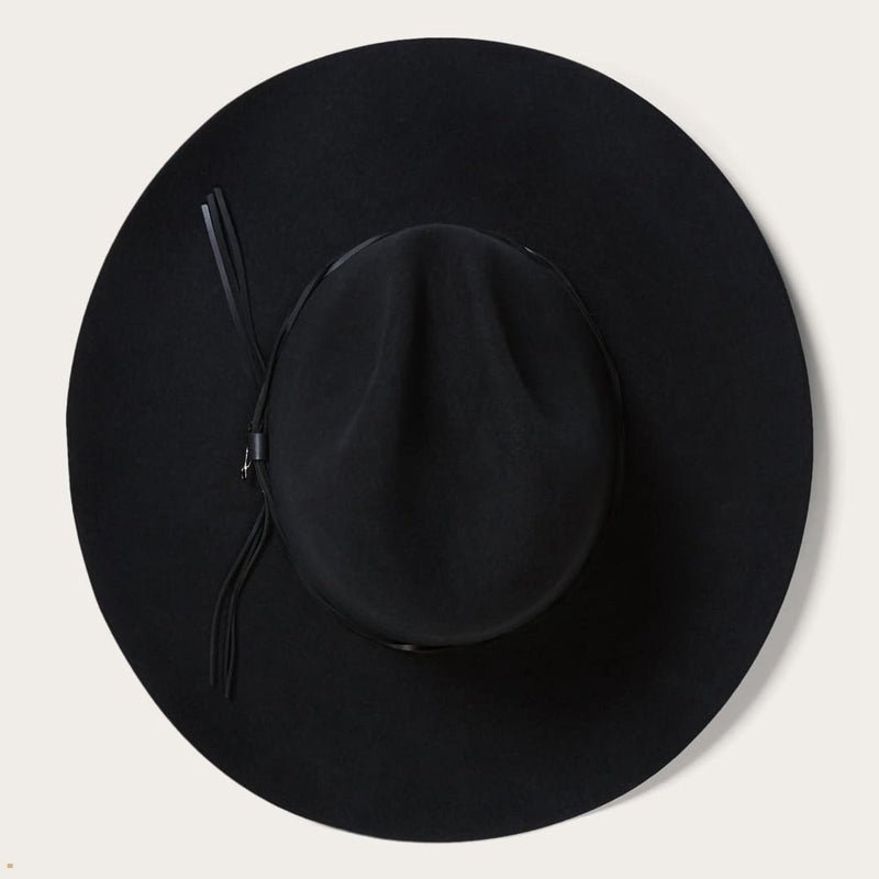 Black Stetson Gus 6x Cowboy Men's Outdoor Hats | UK 28KGDPBZS