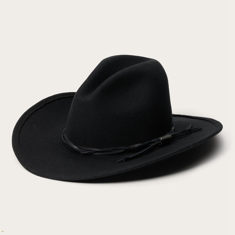 Black Stetson Gus Crushable Men's Outdoor Hats | UK 59QWCBRXN