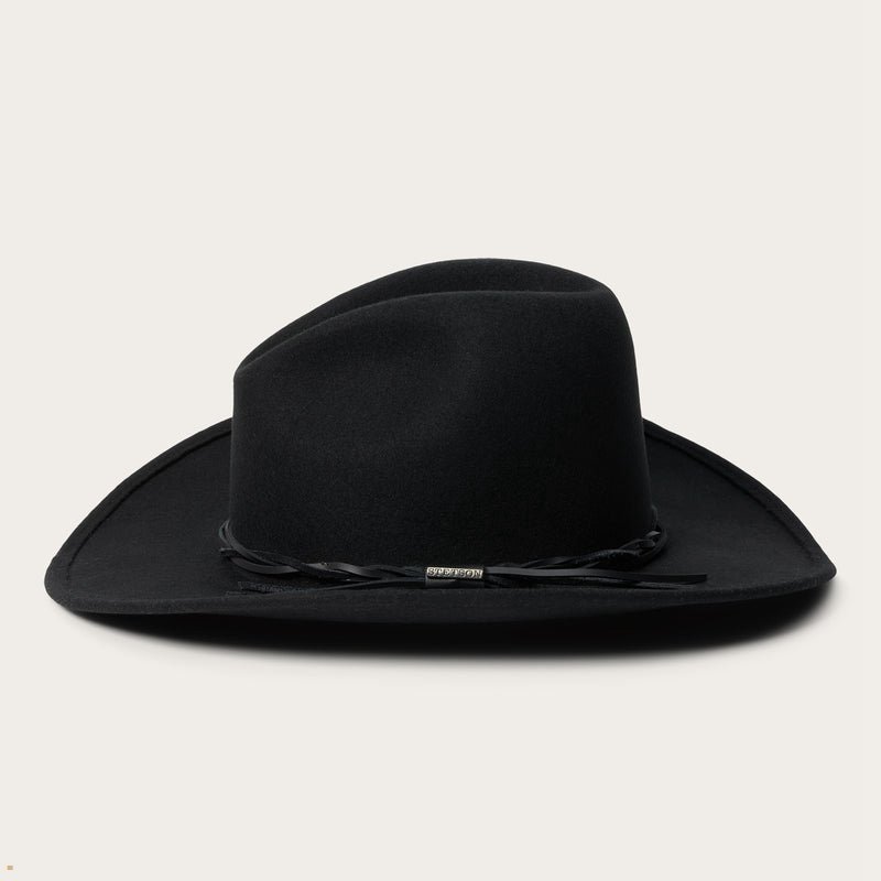 Black Stetson Gus Crushable Women's Outdoor Hats | UK 18IRZXVDQ