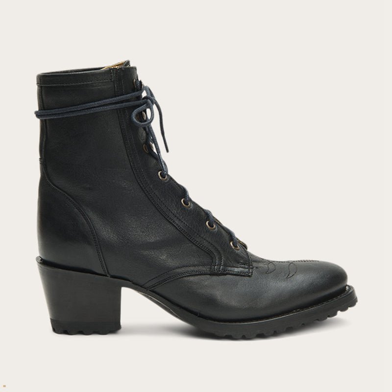 Black Stetson Hattie Women's Boots | UK 85NZKMVSU