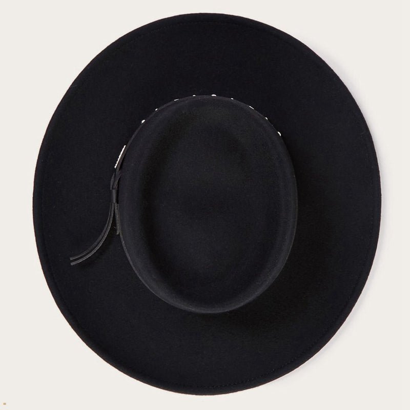 Black Stetson Hawk Men's Outdoor Hats | UK 17HRFPJZK