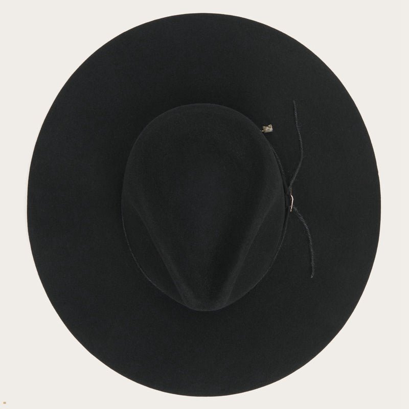 Black Stetson Jw Marshall Men's Fedoras | UK 69HBUAGEV