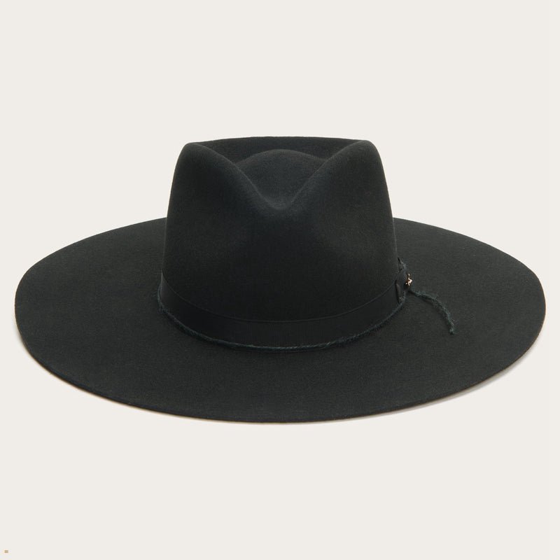 Black Stetson Jw Marshall Men\'s Fedoras | UK 69HBUAGEV