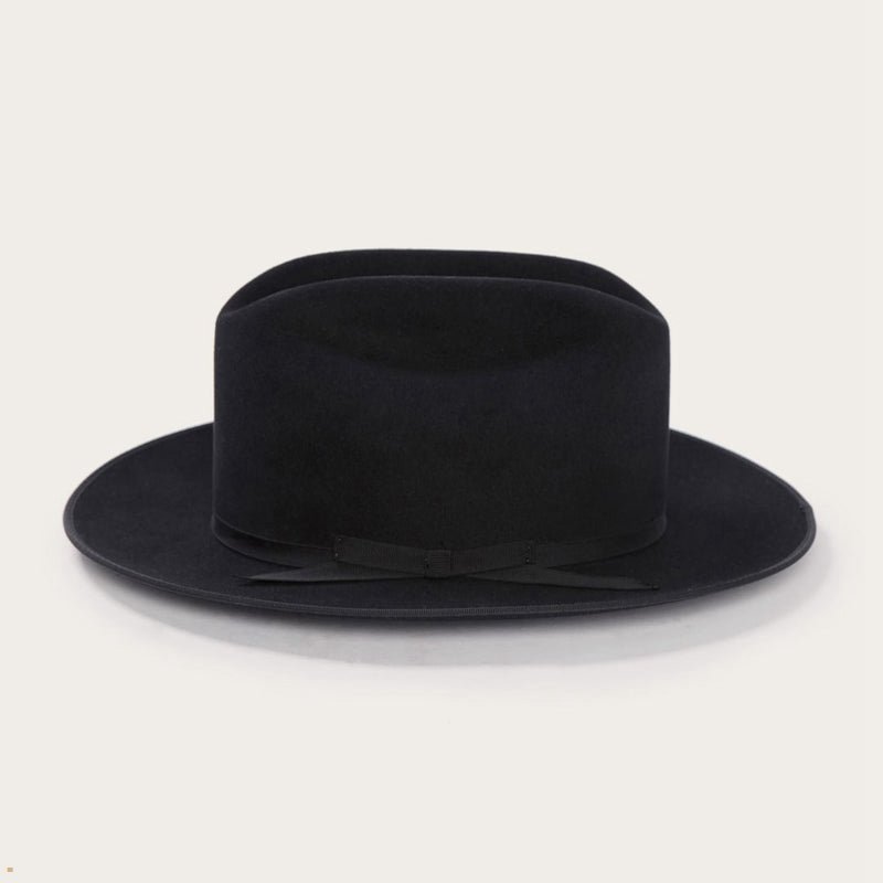 Black Stetson Open Road 6x Cowboy Men's Fedoras | UK 31YMCKGTF