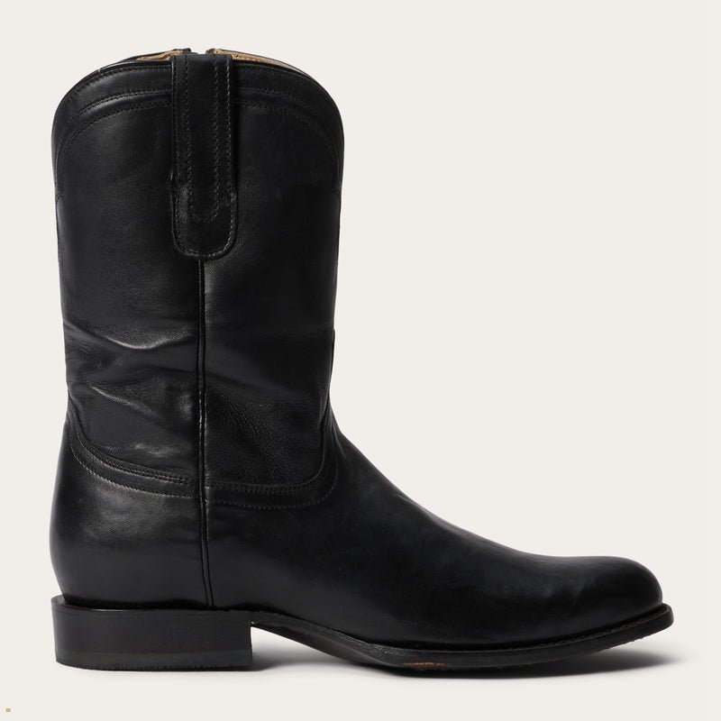 Black Stetson Rancher Zip Men's Boots | UK 35QZWDJYI