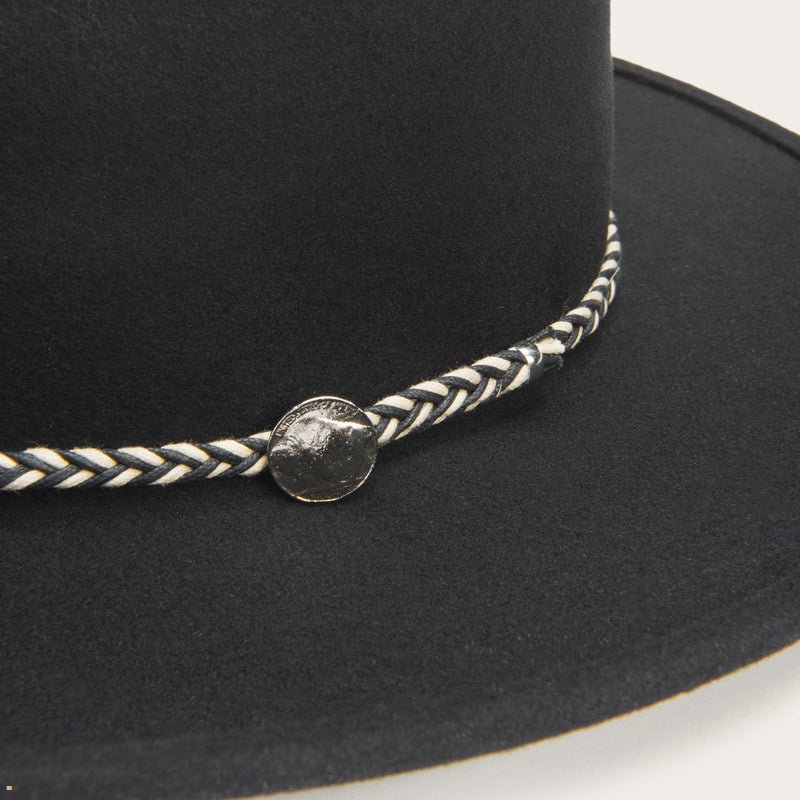 Black Stetson Rawhide Men's Western Hats | UK 17BIDMNUJ