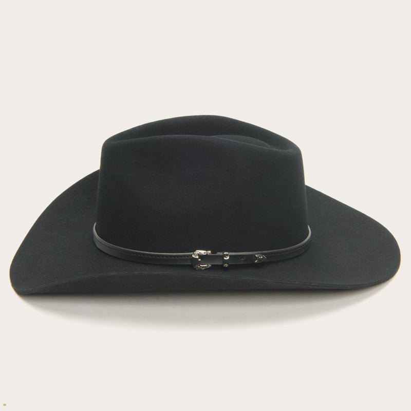 Black Stetson Seneca 4x Men's Cowboy Hats | UK 36IDUWQHB