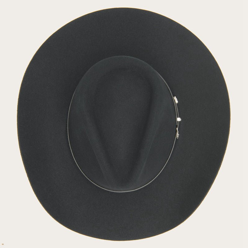 Black Stetson Seneca 4x Men's Cowboy Hats | UK 36IDUWQHB