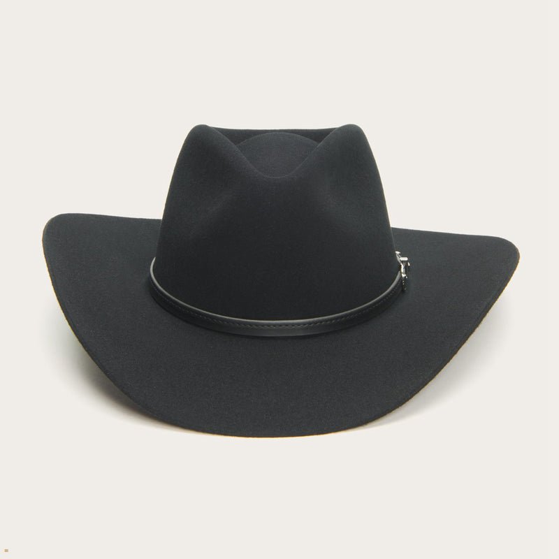 Black Stetson Seneca 4x Men\'s Cowboy Hats | UK 36IDUWQHB