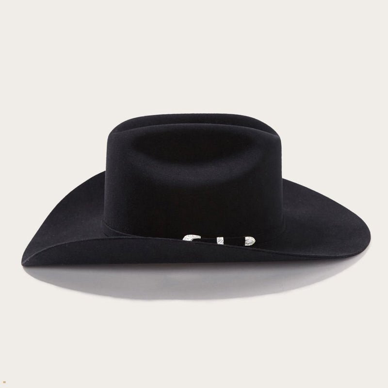 Black Stetson Shasta 10x Premier Men's Cowboy Hats | UK 35QRMLPAZ