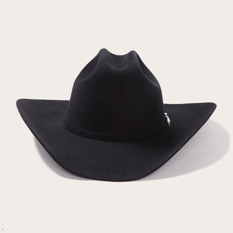 Black Stetson Shasta 10x Premier Men\'s Cowboy Hats | UK 35QRMLPAZ