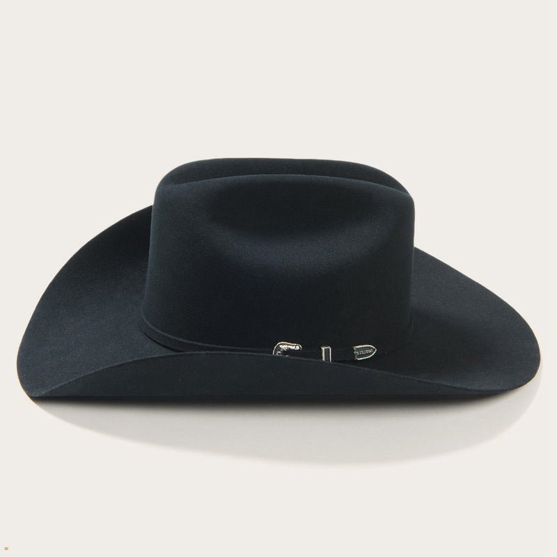 Black Stetson Skyline 6x Men's Cowboy Hats | UK 29FTIYDPE