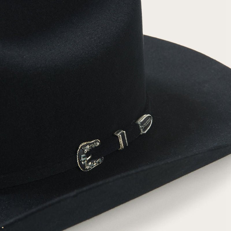 Black Stetson Skyline 6x Men's Cowboy Hats | UK 29FTIYDPE