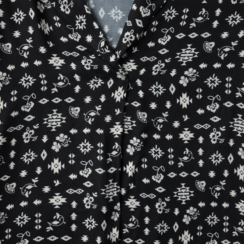 Black Stetson Southwestern Ditzy Print Rayon Twill Women's Blouse | UK 49PNHUTYX