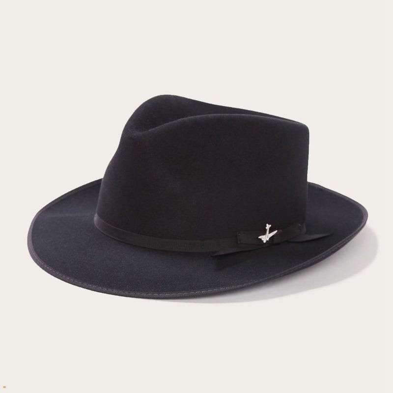 Black Stetson Stratoliner Men's Fedoras | UK 73MVTQZBF