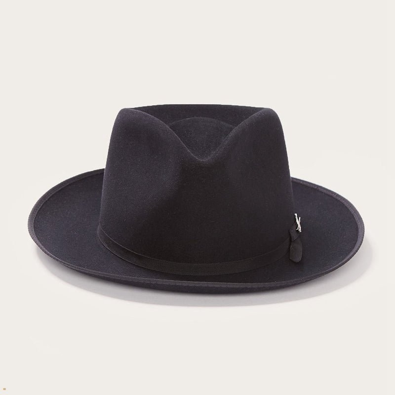 Black Stetson Stratoliner Men\'s Fedoras | UK 73MVTQZBF