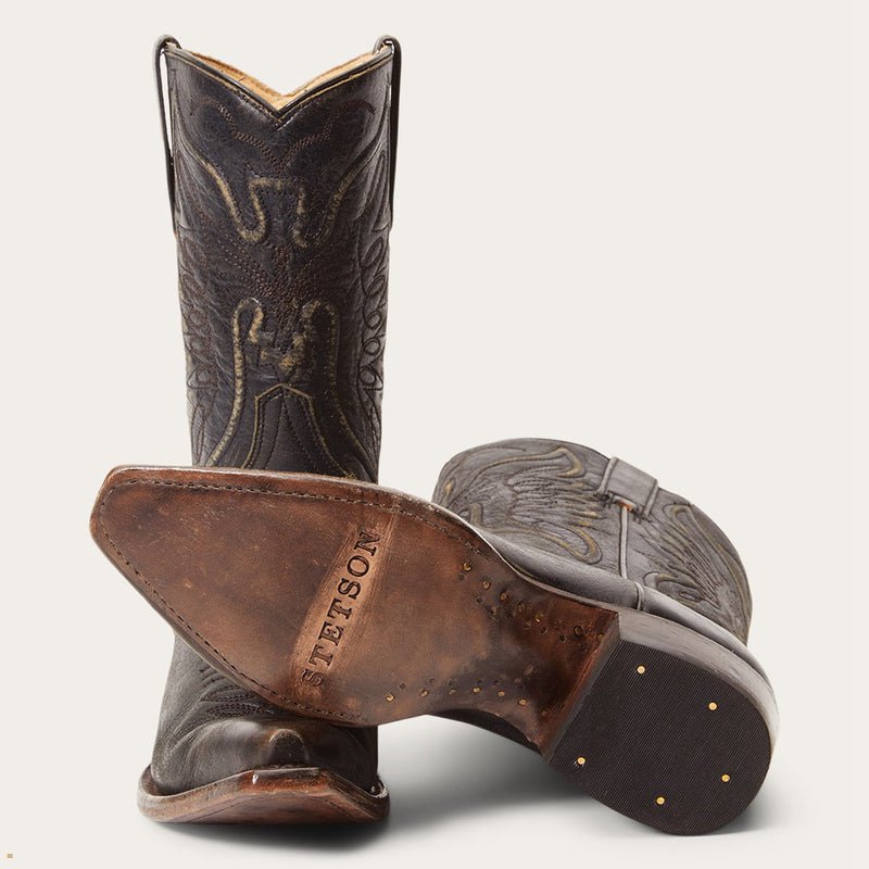 Black Stetson Tate Women's Boots | UK 41WFZHEVO