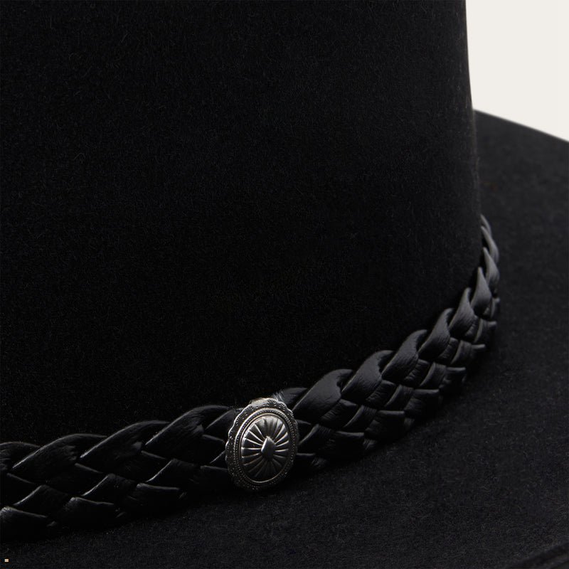 Black Stetson The Lash Men's Western Hats | UK 15MRCTOPH