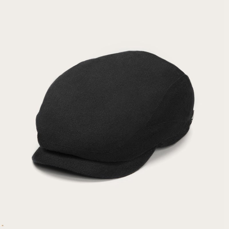 Black Stetson Virgin Wool Cashmere Driver Women's Caps | UK 69PMQTDEW