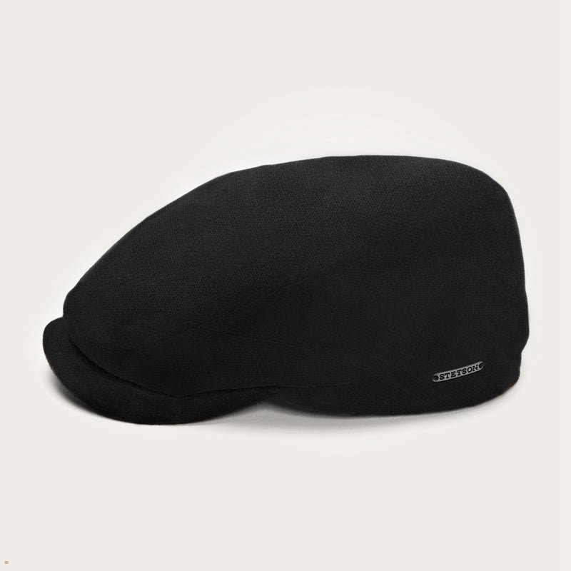 Black Stetson Virgin Wool Cashmere Driver Women's Caps | UK 69PMQTDEW