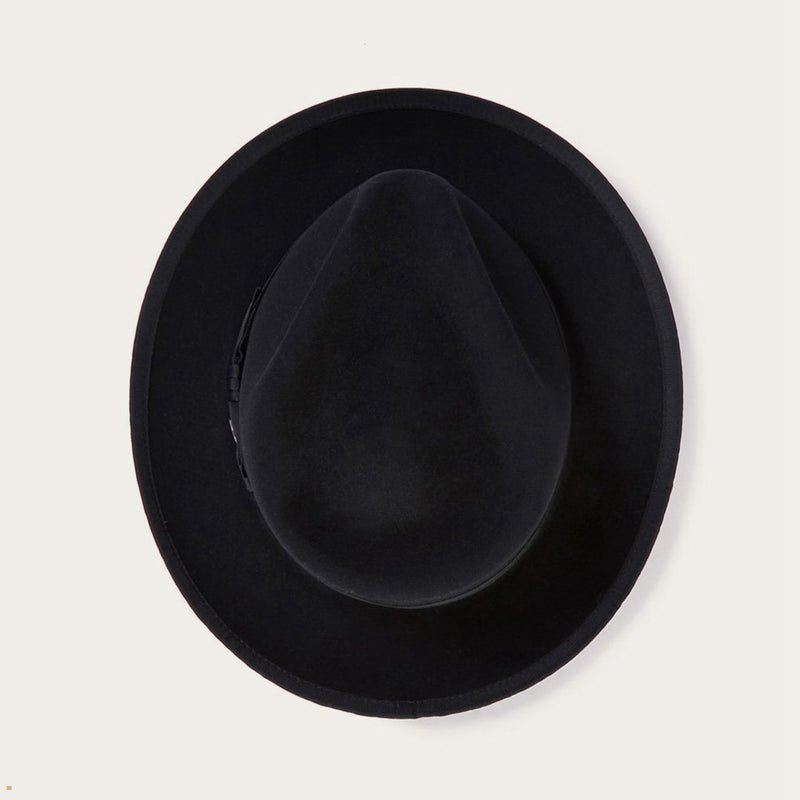 Black Stetson Whippet Men's Fedoras | UK 24WFJAPXM