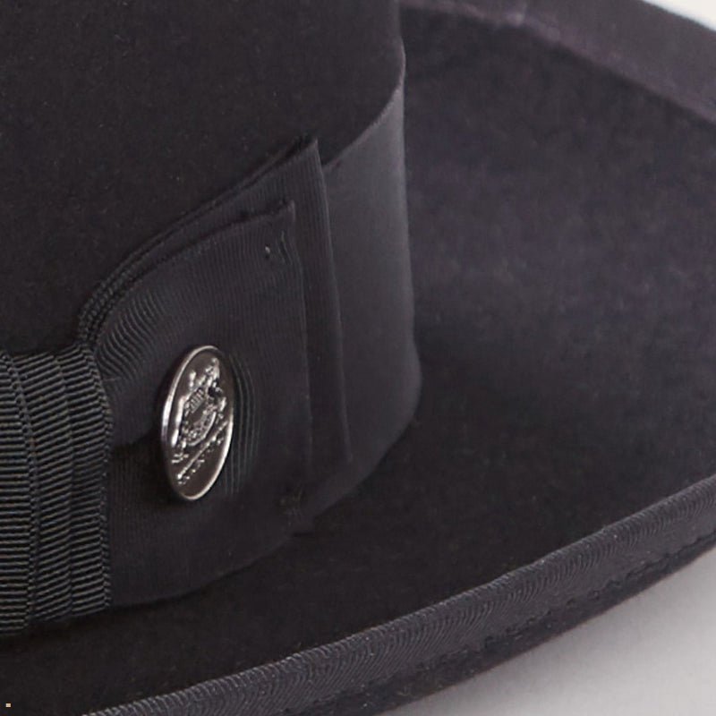 Black Stetson Whippet Men's Fedoras | UK 24WFJAPXM