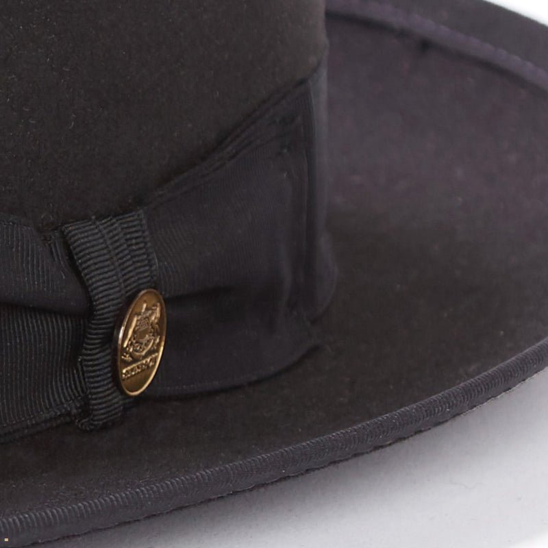 Black Stetson Whippet Wool Men's Fedoras | UK 15GPRNWFA