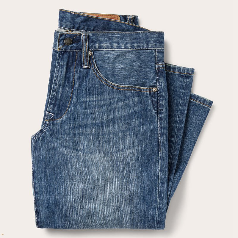 Blue Stetson 1312 Modern Fit Men's Jeans | UK 34YMVBLGS