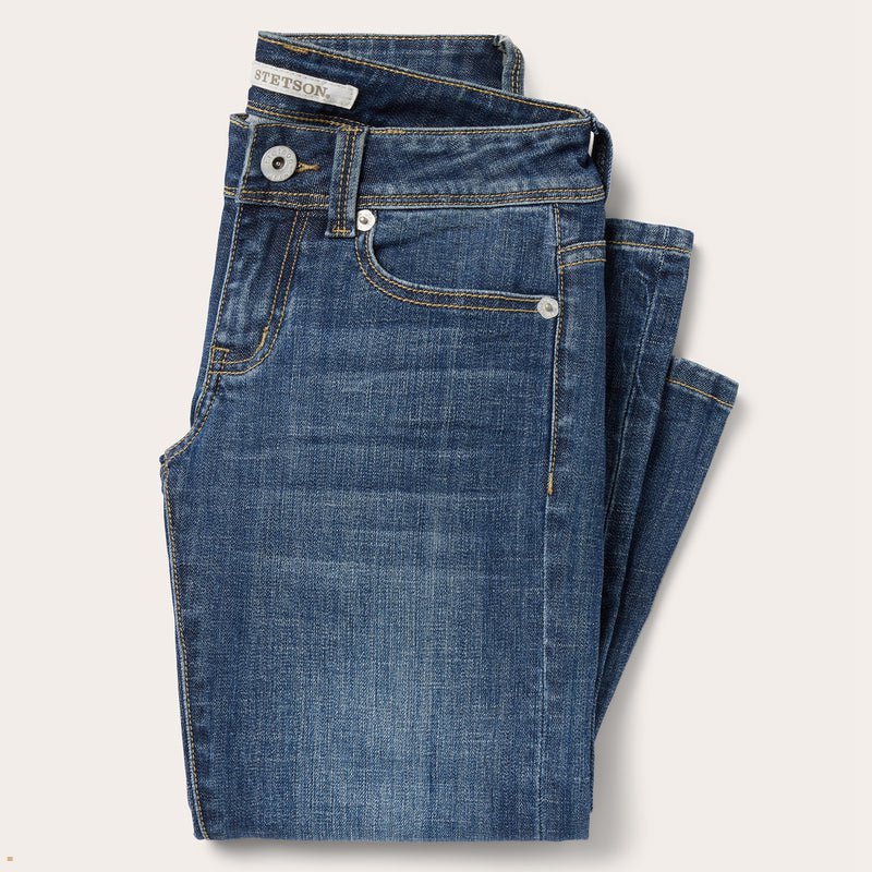 Blue Stetson 816 Classic Bootcut Women's Jeans | UK 85KTFNSHC