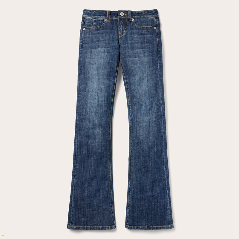 Blue Stetson 816 Classic Bootcut Women\'s Jeans | UK 85KTFNSHC