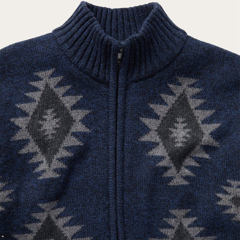 Blue Stetson Aztec Men's Cardigan | UK 10EPWOGVT