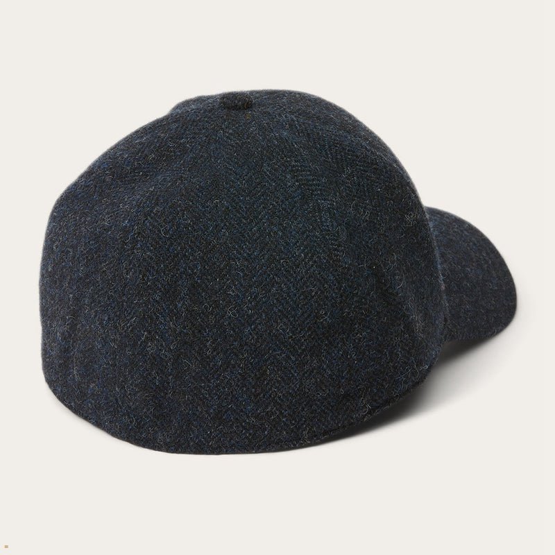 Blue Stetson Baseball Cap Wool Herringbone Women's Outdoor Hats | UK 05KUIPGBQ