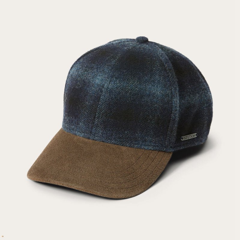 Blue Stetson Baseball Cap Wool Men's Outdoor Hats | UK 54JBVOLSX