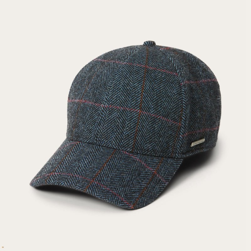 Blue Stetson Baseball Wool Men's Caps | UK 57QCPWFNG