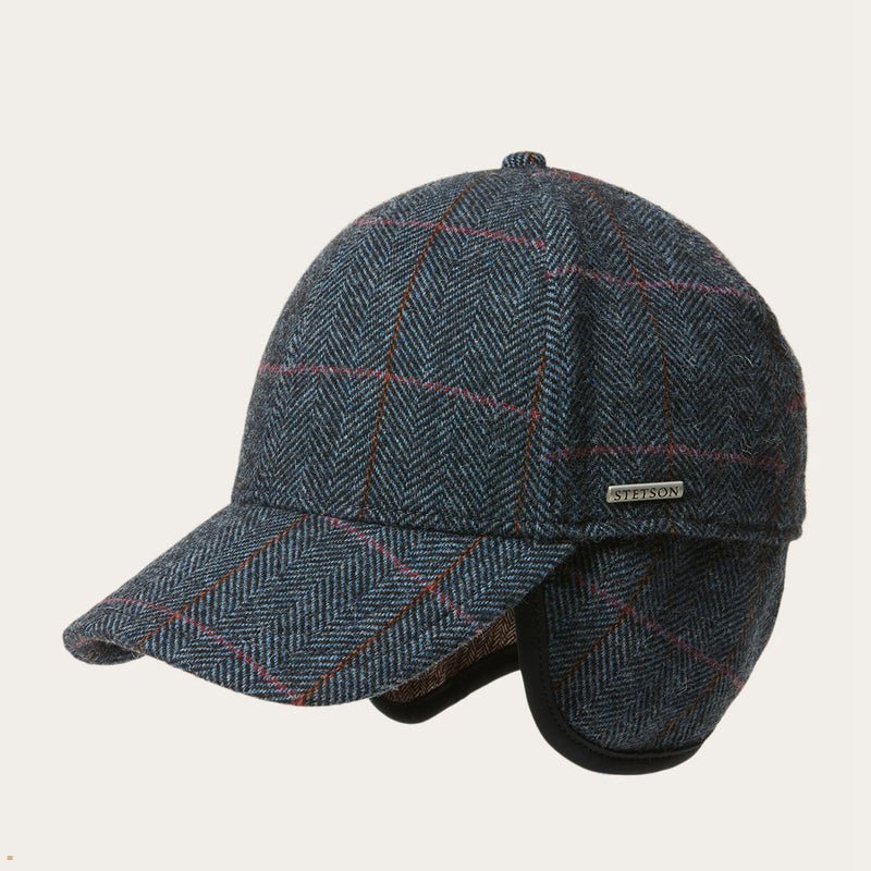 Blue Stetson Baseball Wool Men's Caps | UK 57QCPWFNG