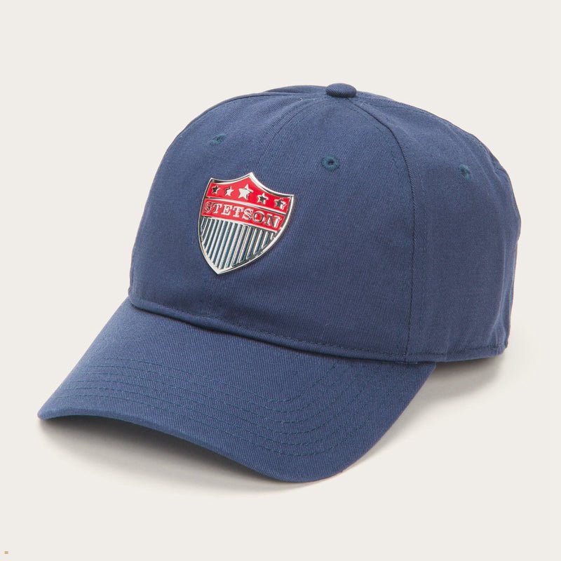 Blue Stetson Cotton Baseball Men's Caps | UK 57UYLJDCB