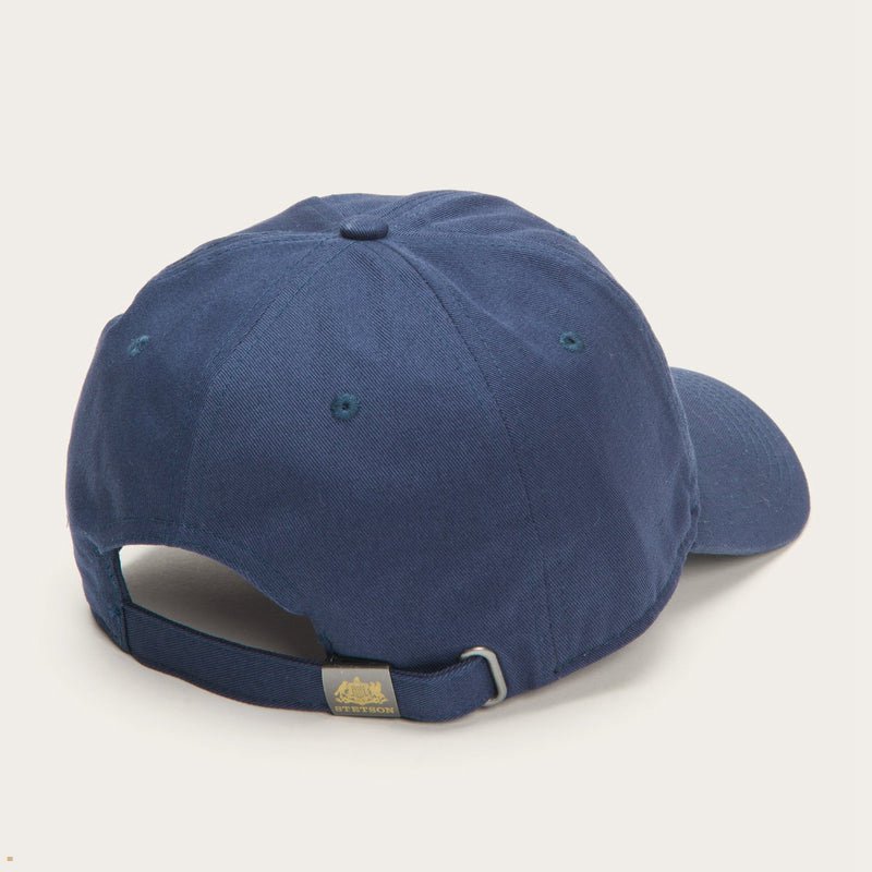 Blue Stetson Cotton Baseball Men's Caps | UK 57UYLJDCB