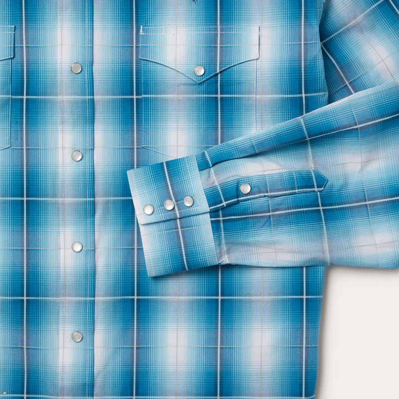 Blue Stetson Plaid Men's Shirts | UK 15AYCRNTL