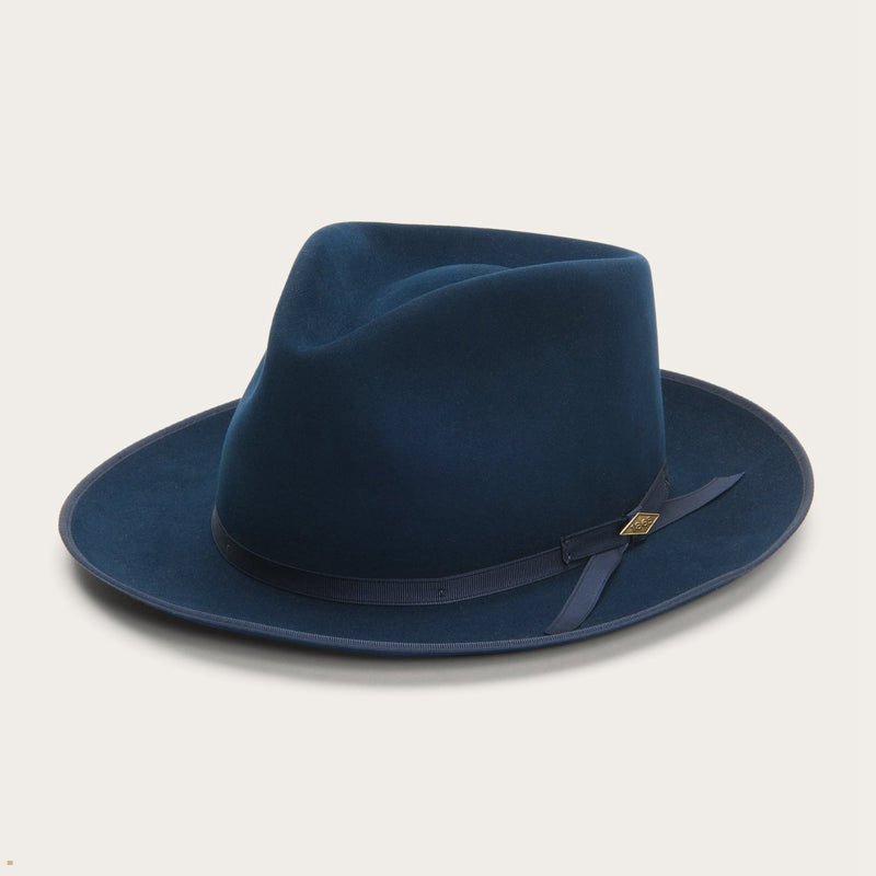 Blue Stetson Pure Stratoliner Men's Fedoras | UK 97FLJZGMS