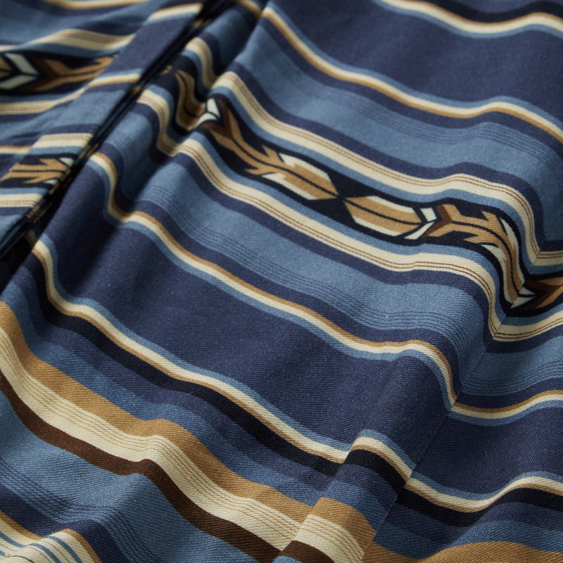 Blue Stetson Serape Print Rayon Twill Women's Dresses | UK 30ZHPAJDK