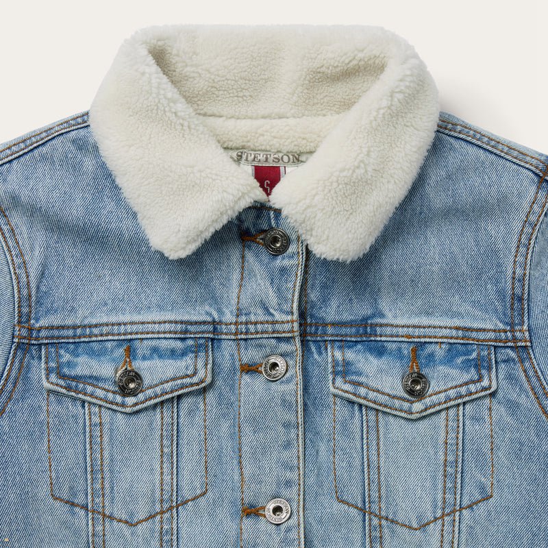 Blue Stetson Sherpa Lined Women's Jackets | UK 14CBTQJIS