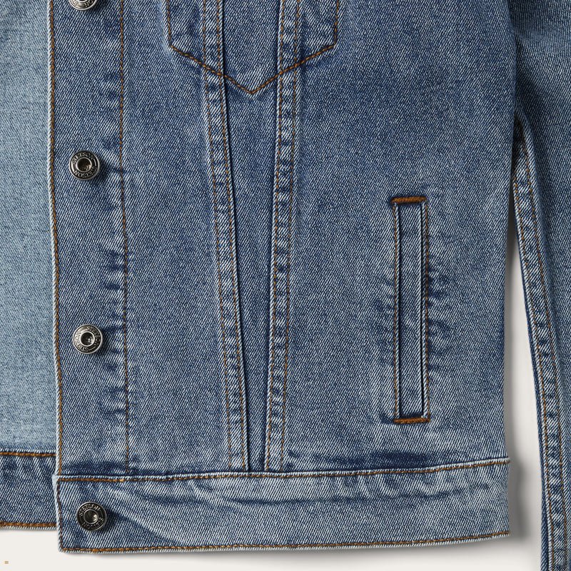 Blue Stetson Stretch Denim Women's Jackets | UK 41NUPAYFE