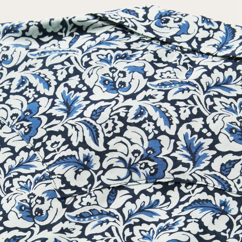 Blue Stetson Tapestry Print Women's Shirts | UK 67HOYGEIK